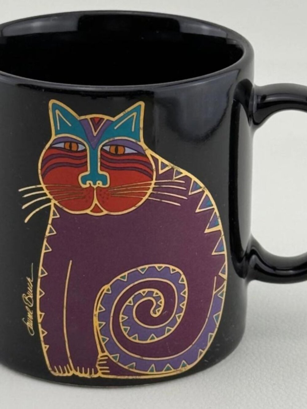 Vintage Laurel Burch Mythical Cat Coffee Mug Tea Cup